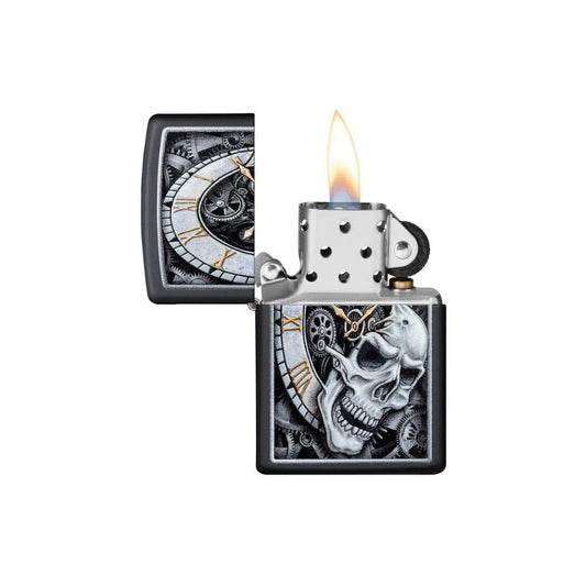Zippo Skull Clock Design Lighter
