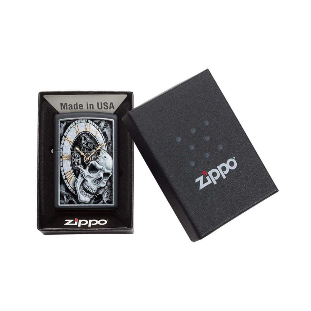 Zippo Skull Clock Design Lighter