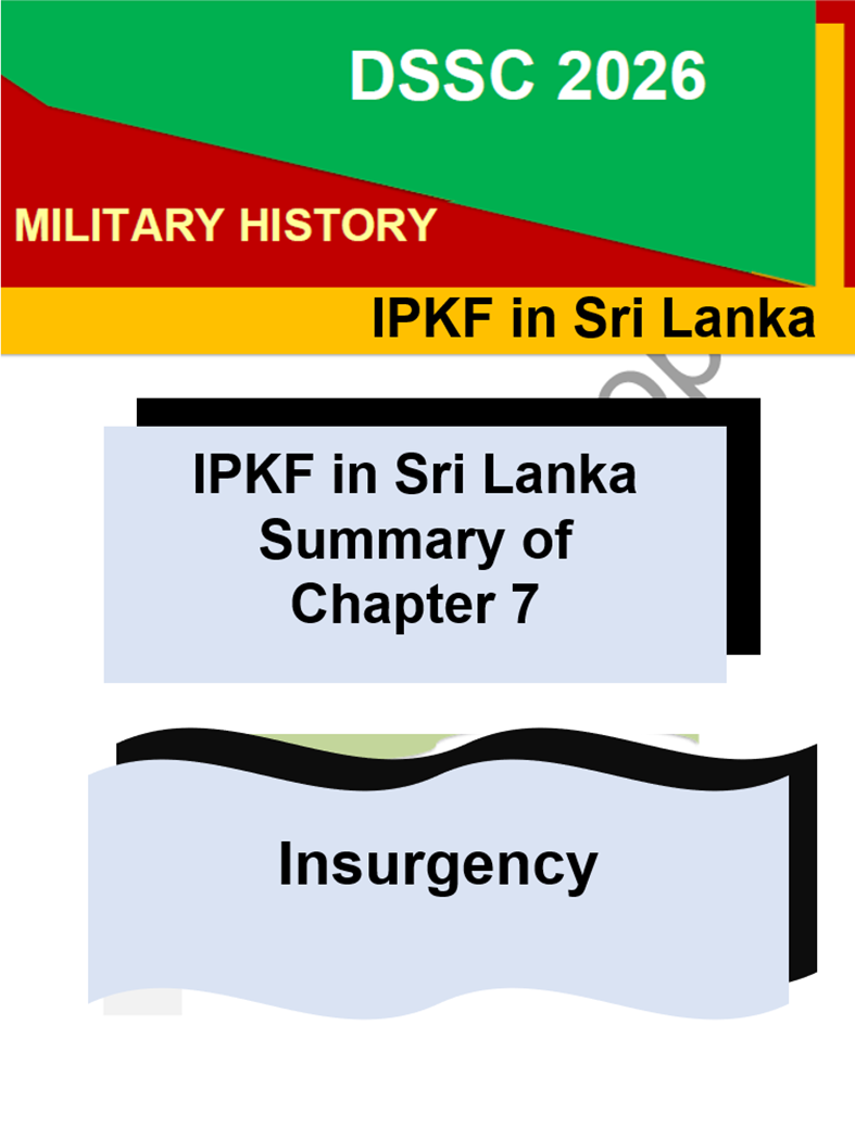 IPKF in Sri Lanka – Chapter 7: Insurgency (Concise PDF Notes)