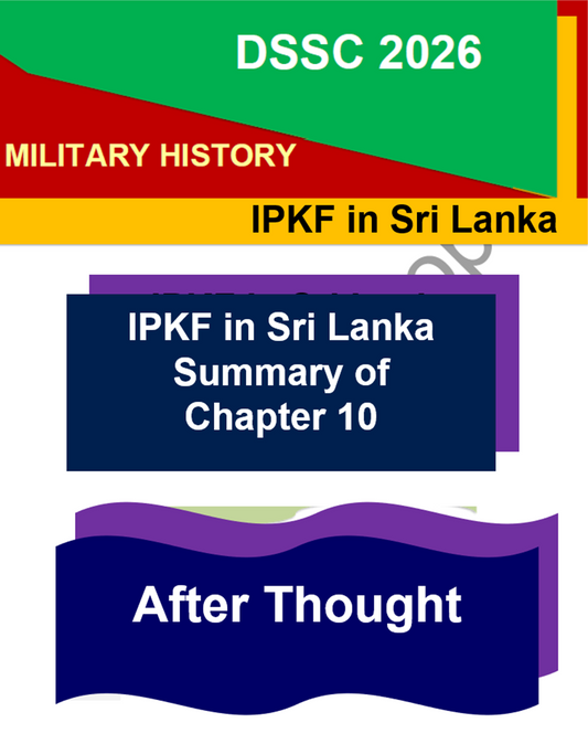 DSSC 2026 Military History IPKF Campaign all Chapters