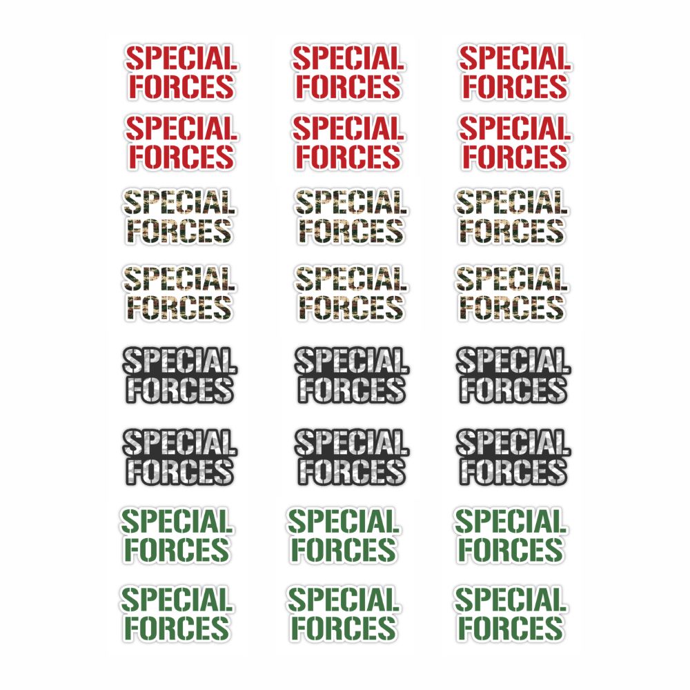 Special Forces Typography Vinyl Sticker