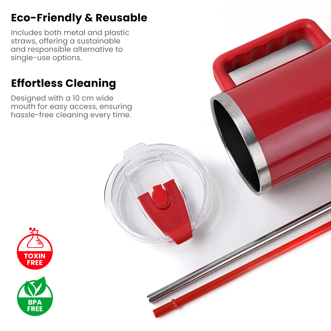 BPA-Free Insulated Red Tumbler