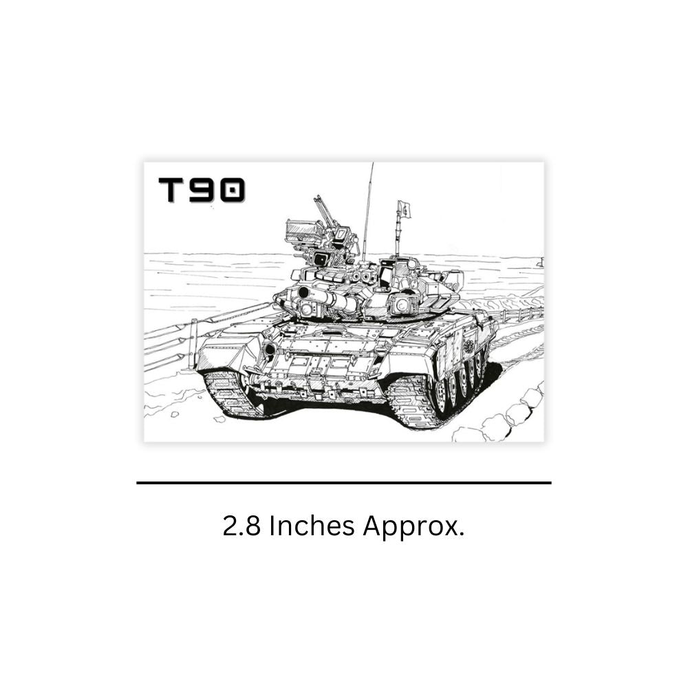 Indian Army T-90 Tank Sticker - Pack of 2