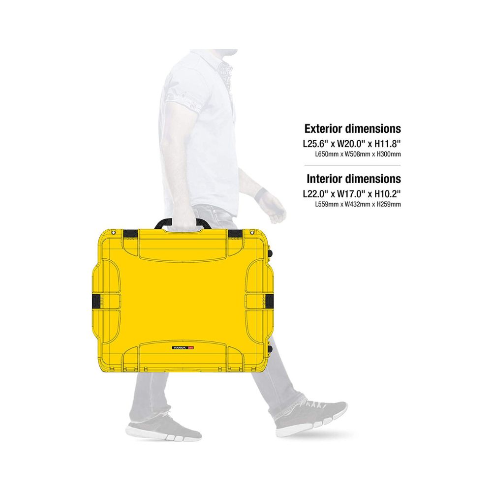 Nanuk 955 Yellow (Empty) Protective Hard Case