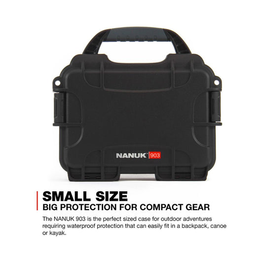 Nanuk 903 Black (Cubed Foam) Protective Hard Case