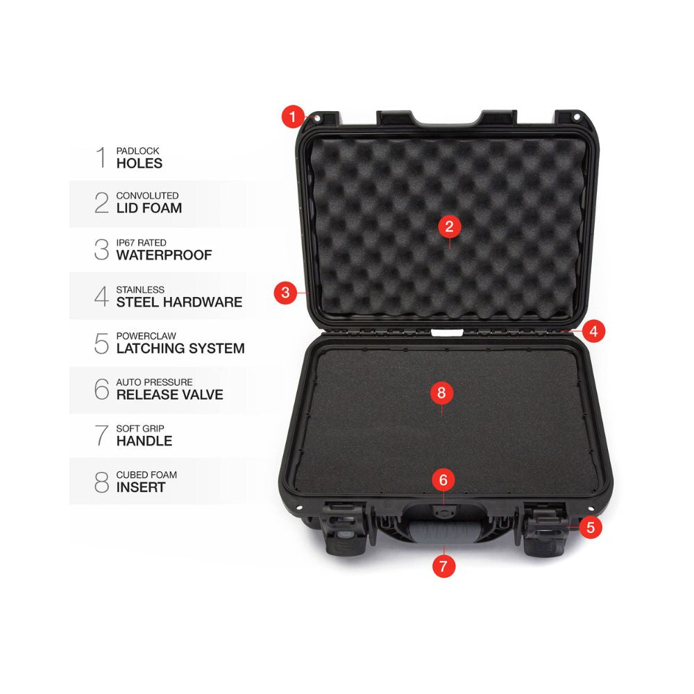 Nanuk 920 Black (Cubed Foam) Protective Hard Case