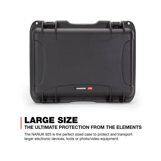 Nanuk 925 Black (Cubed Foam) Protective Hard Case