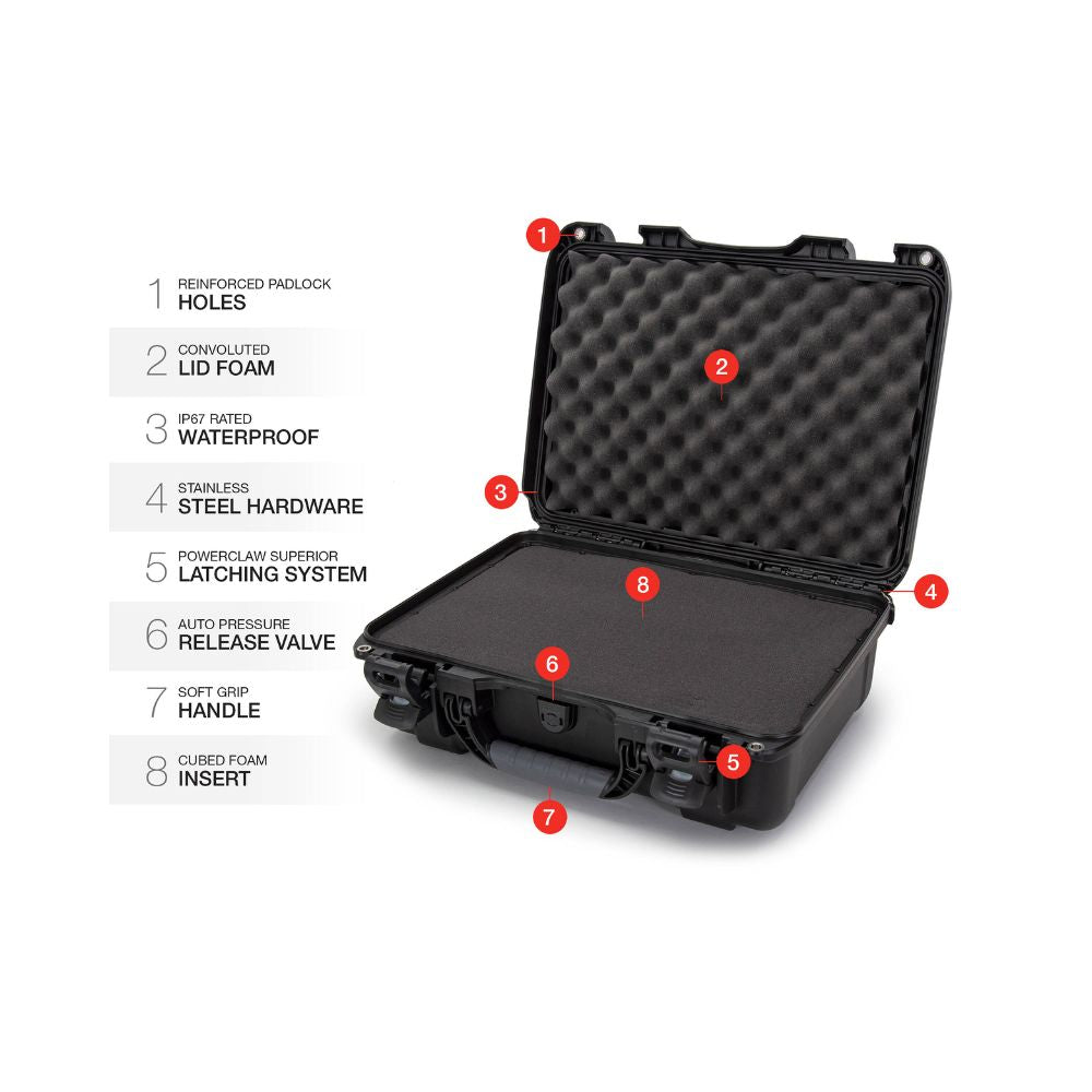 Nanuk 925 Black (Cubed Foam) Protective Hard Case