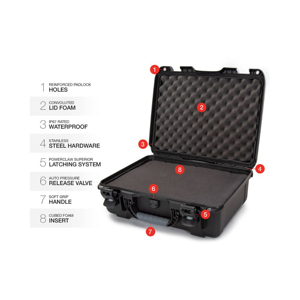 Nanuk 930 Black (Cubed Foam) Protective Hard Case