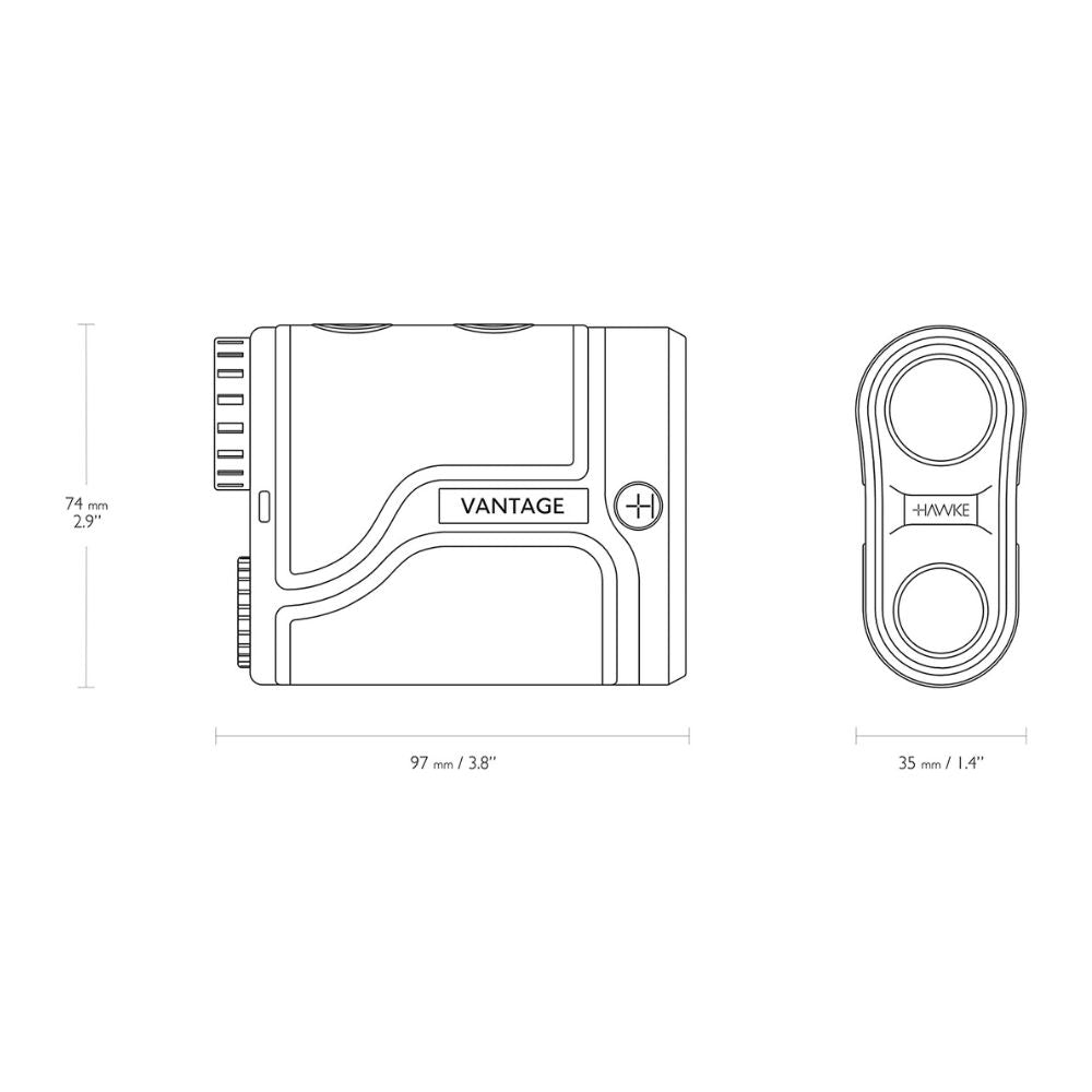 Hawke Laser Range Finder Endurance 1500m Dimensions