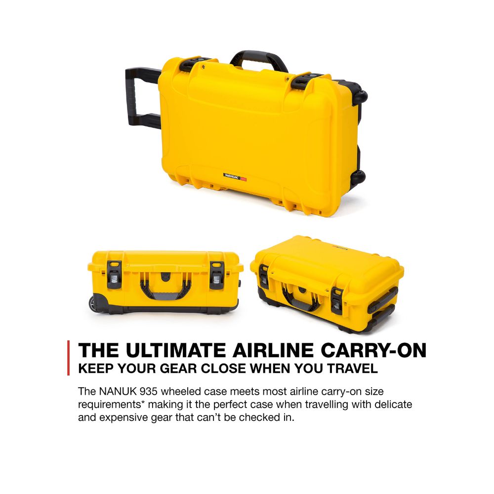 Nanuk 935 Camera Case Yellow - Pro Photo Kit