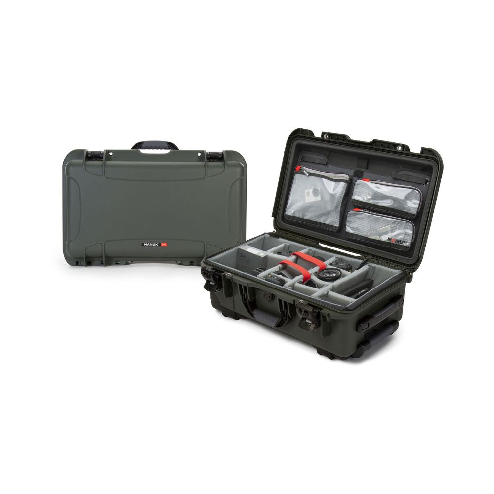 Nanuk 935 Camera Case Olive Green - Pro Photo Kit