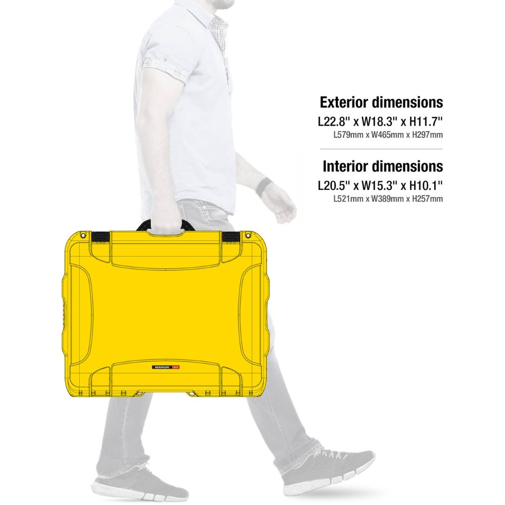 Nanuk 950 Yellow dimensions