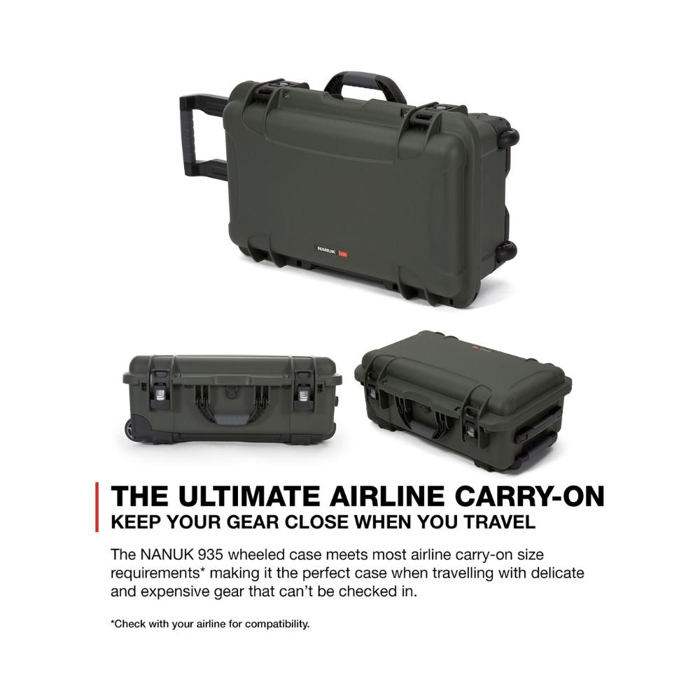 Nanuk 935 Camera Case Olive Green - Pro Photo Kit