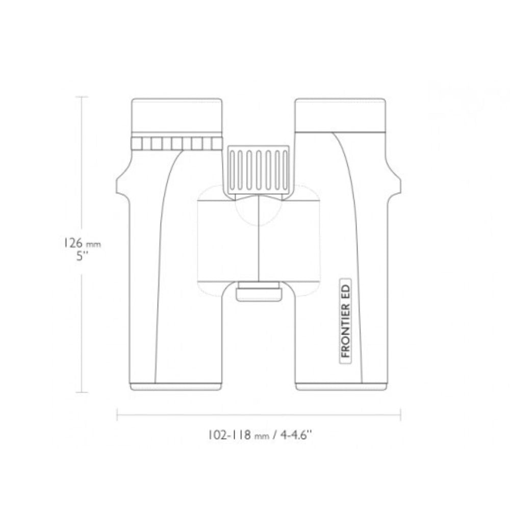 Hawke Frontier ED 8X32 Green Binocular Dimensions