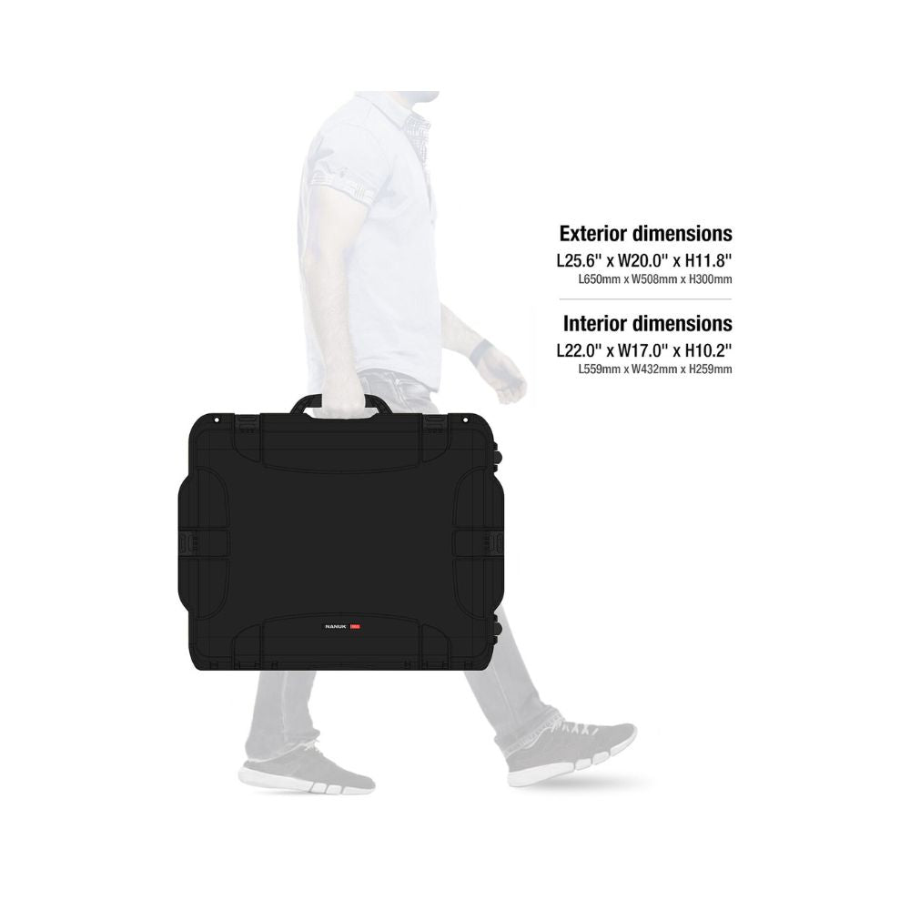 Nanuk 955 Black (Cubed Foam) Protective Hard Case