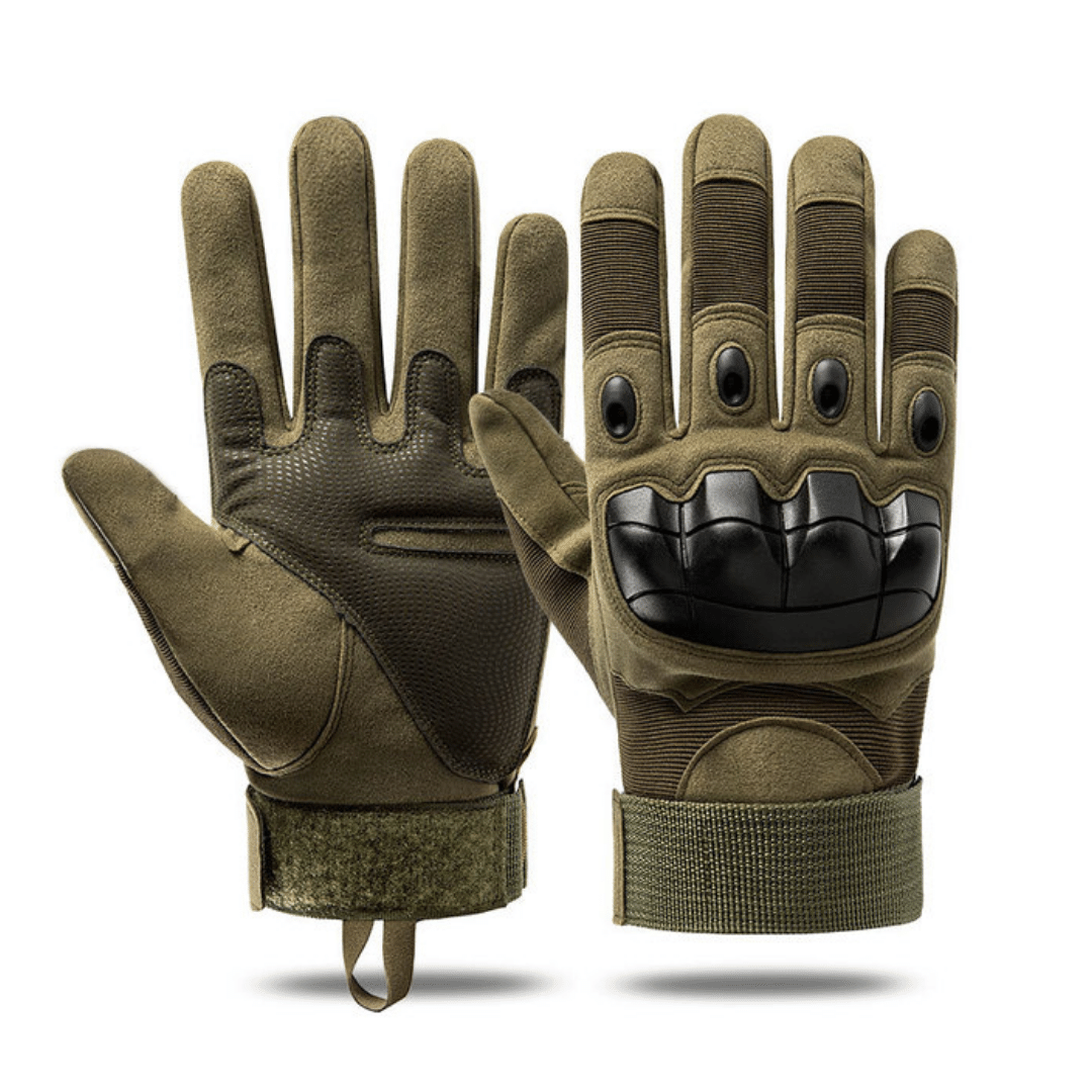 Tactical Full Finger Gloves with Knuckle Green