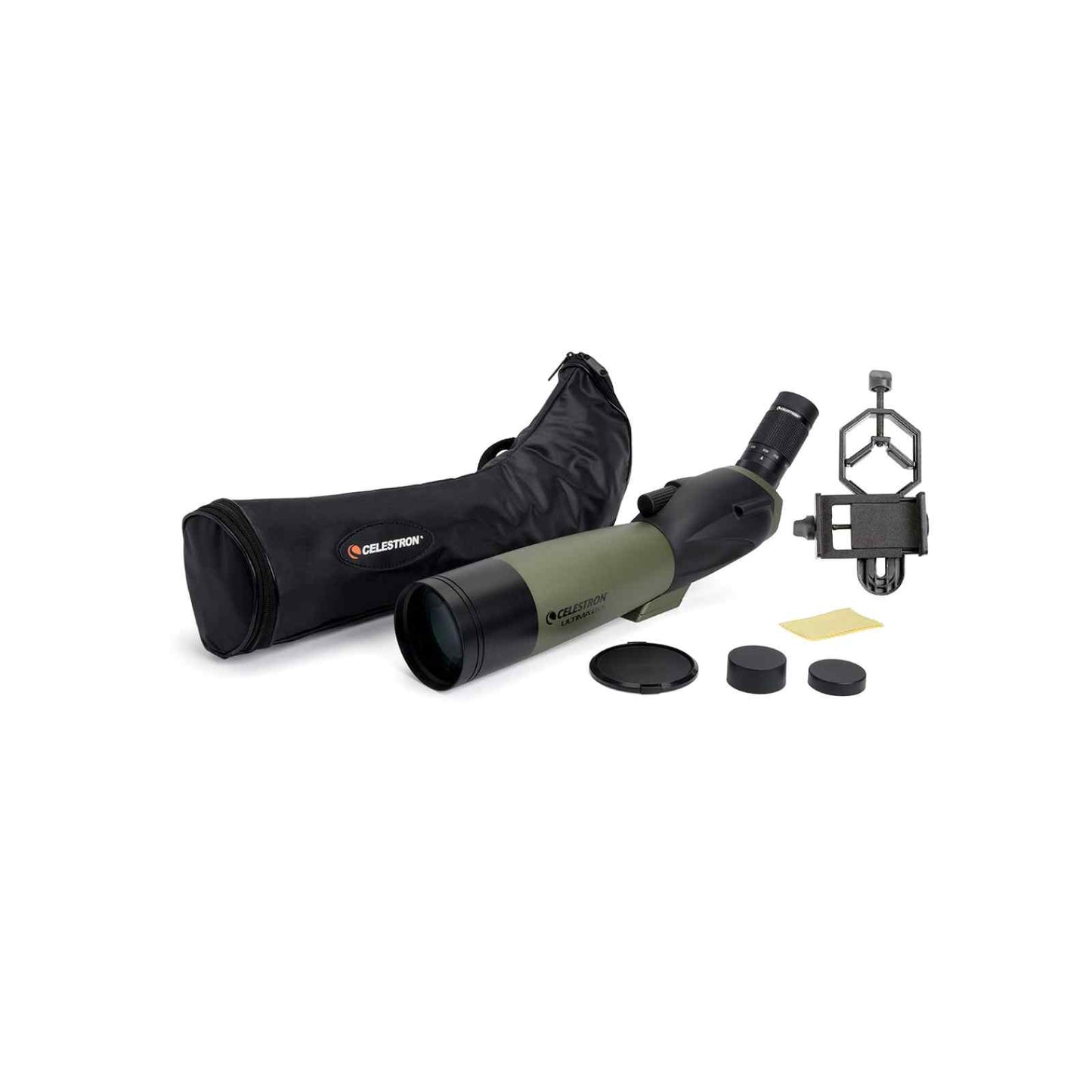 CELESTRON ULTIMA 20-60X80MM ANGLED ZOOM SPOTTING SCOPE WITH SMARTPHONE ADAPTER