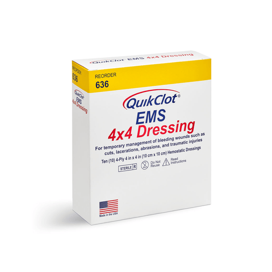 QuikClot EMS 4x4 Haemostatic Dressing