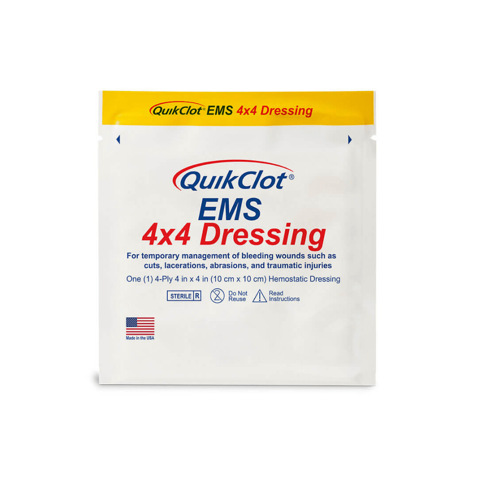 QuikClot EMS 4x4 Haemostatic Dressing