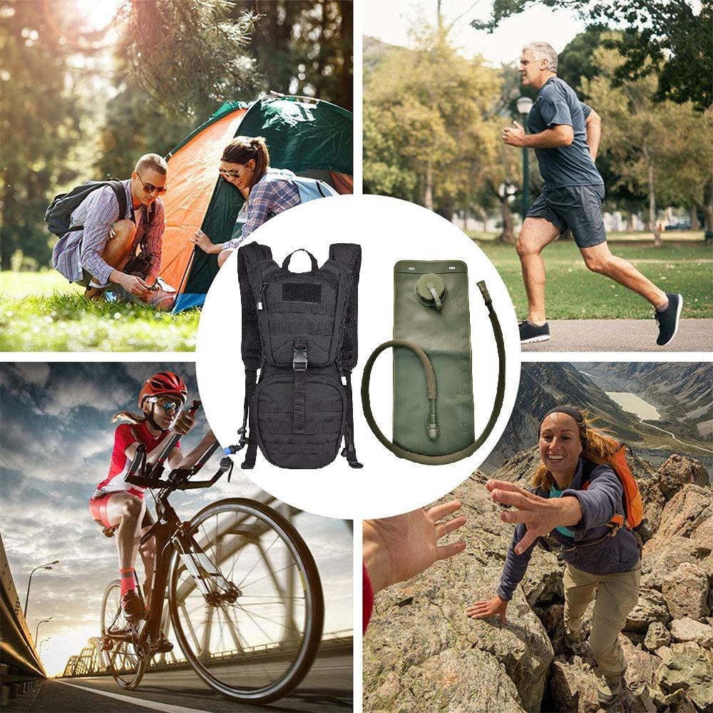 Mirage Hydration Bag (Black) with 2.5L Hydration Bladder - DeltaTac.shop