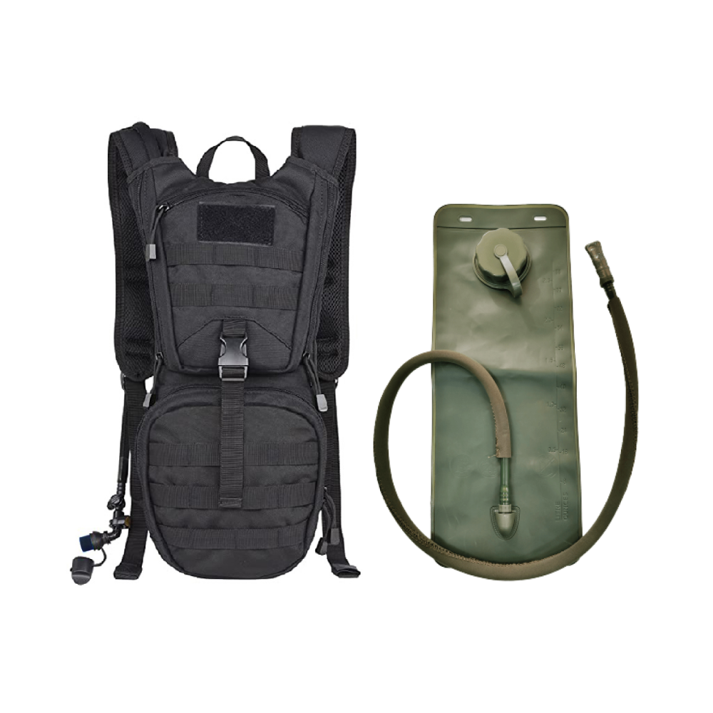 Mirage Hydration Bag (Black) with 2.5L Hydration Bladder - DeltaTac.shop
