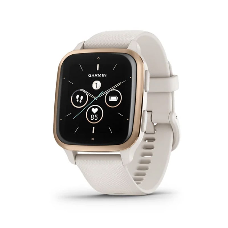 Garmin Venu Sq 2 Music Edition smartwatch Gold with Ivory