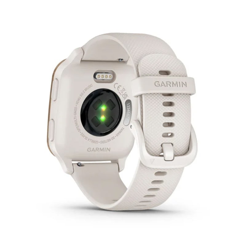 Garmin Venu Sq 2 Music Edition smartwatch Gold with Ivory