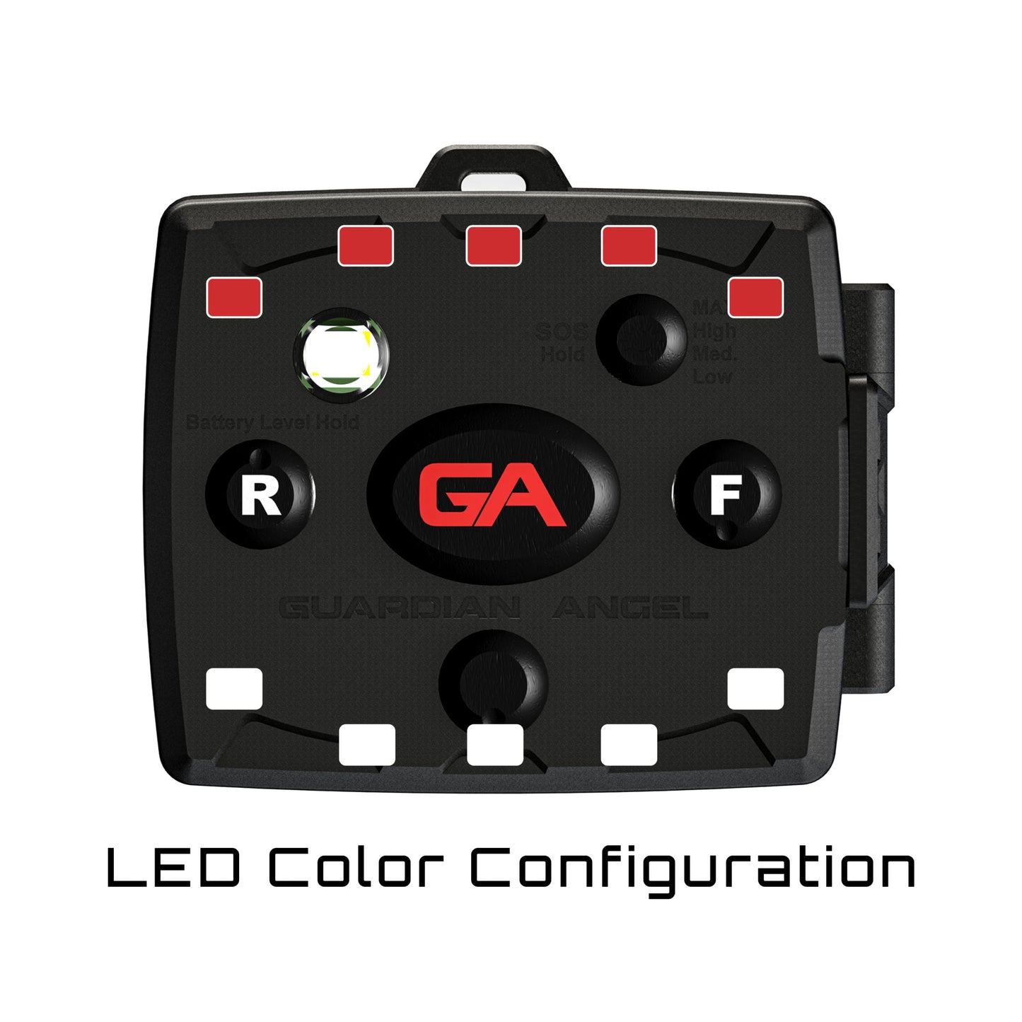 Guardian Angel Micro Series Wearable Safety Light - Red/White