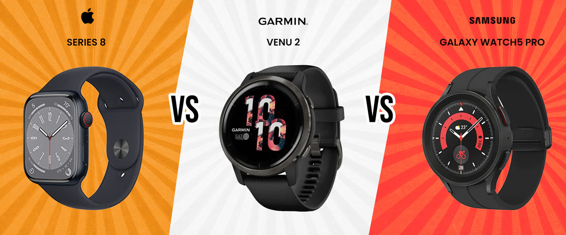 Garmin Venu 2 vs Apple Watch Series 8 vs Samsung Galaxy Watch5 Pro: Which one is better?