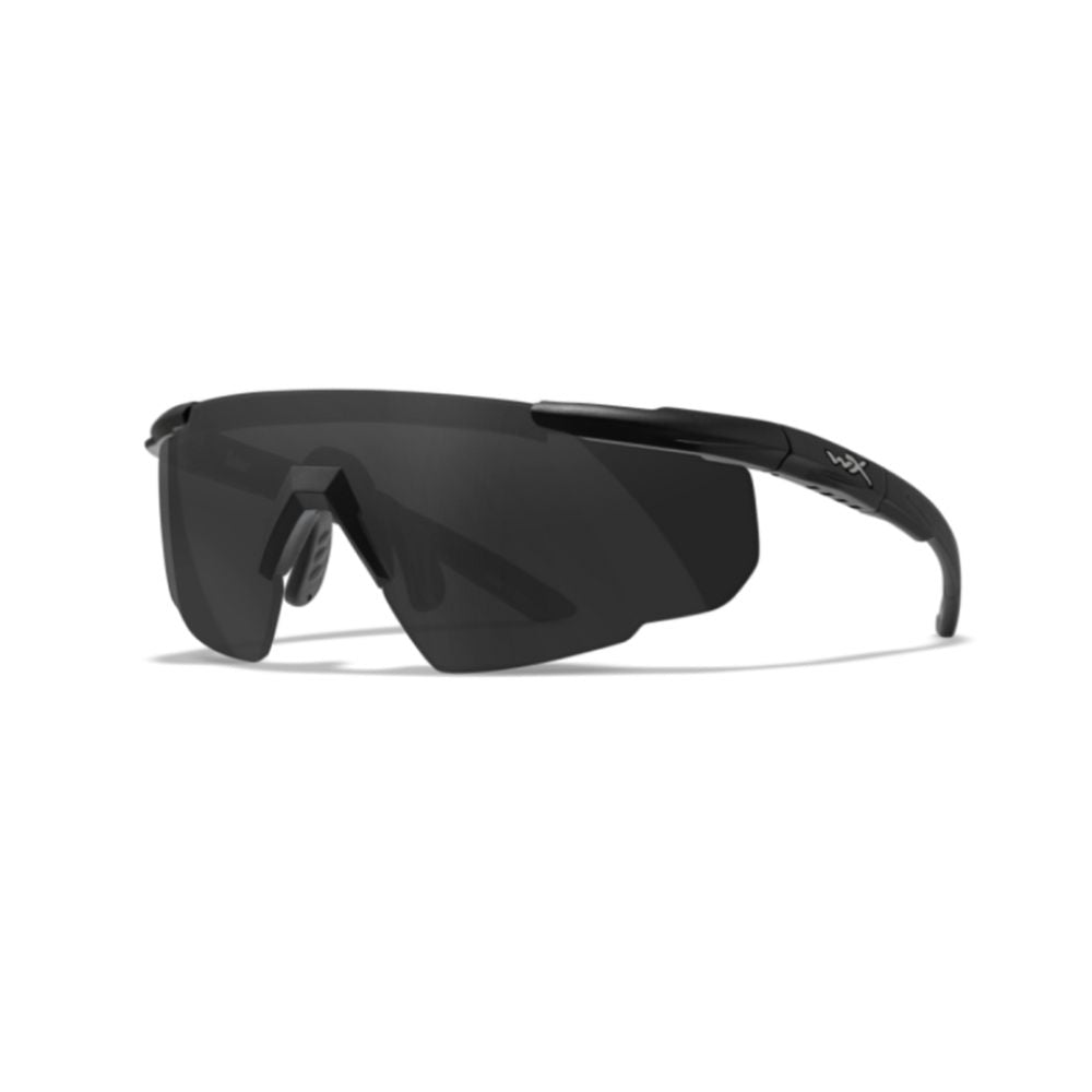 Saber Advanced Sunglasses - Matte Black Frame with Smoke Grey / Clear / Light Rust Shields
