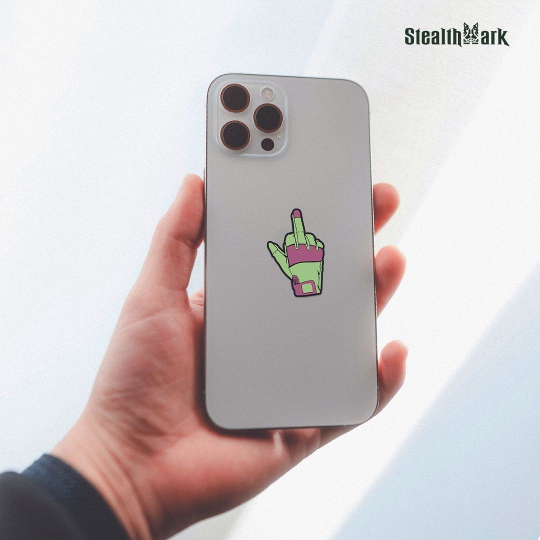 Finger Flip Glove Sticker - Green