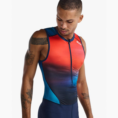 2XU Core Trisuit - Poppy/Midnight Blue