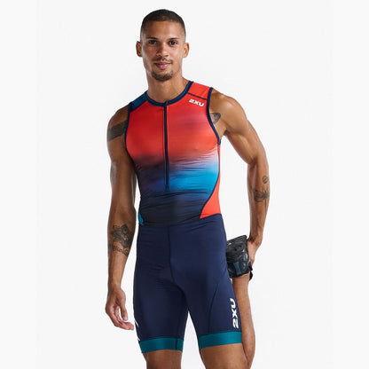 2XU Core Trisuit - Poppy/Midnight Blue