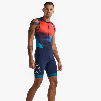 2XU Core Trisuit - Poppy/Midnight Blue