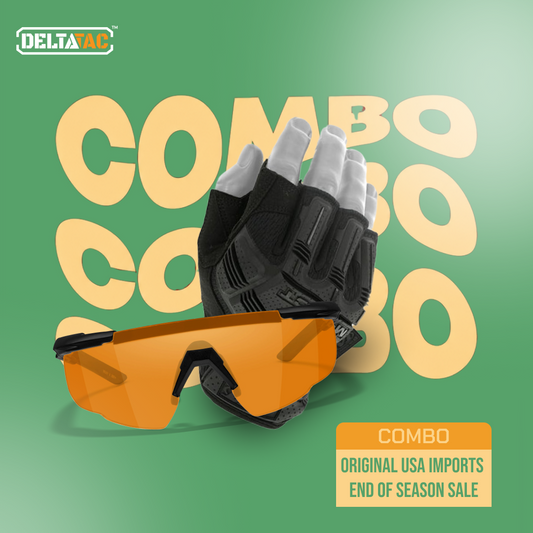 Tactical Essentials Elite Combo- Saber Advanced Sunglasses and Mechanix M-Pact Gloves