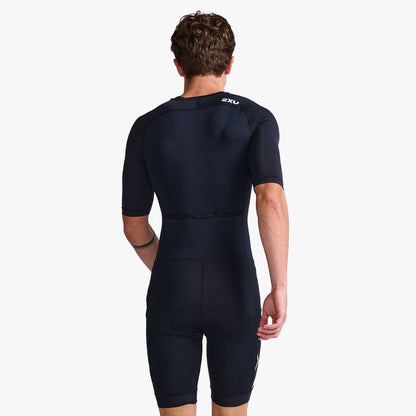2XU Core Sleeved Trisuit - Black/White