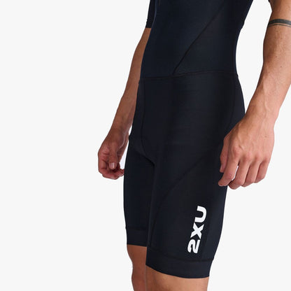 2XU Core Sleeved Trisuit - Black/White