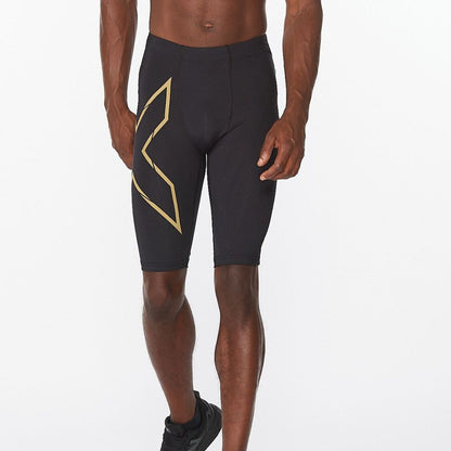 2XU Light Speed Compression Shorts - Black/Gold Reflective