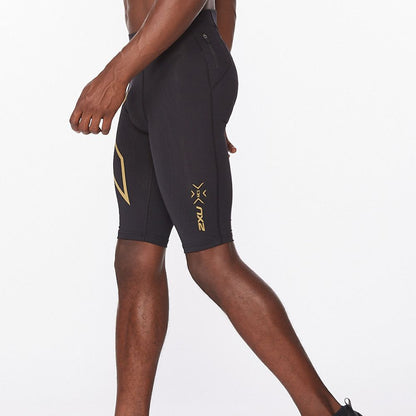 2XU Light Speed Compression Shorts - Black/Gold Reflective