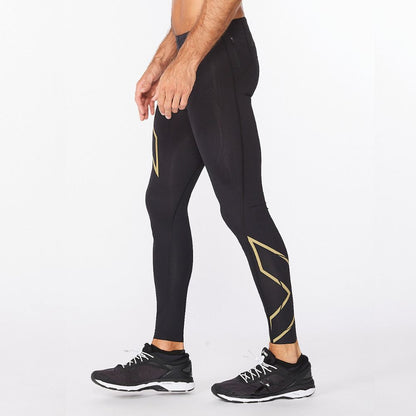 2XU Light Speed Compression Tights - Black/Gold Reflective