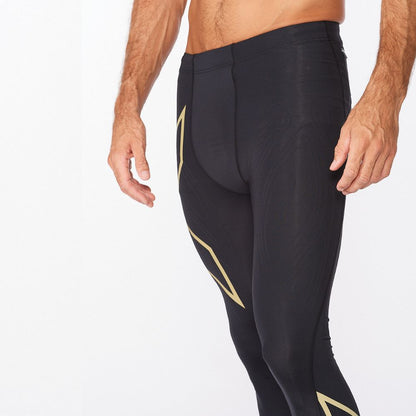 2XU Light Speed Compression Tights - Black/Gold Reflective