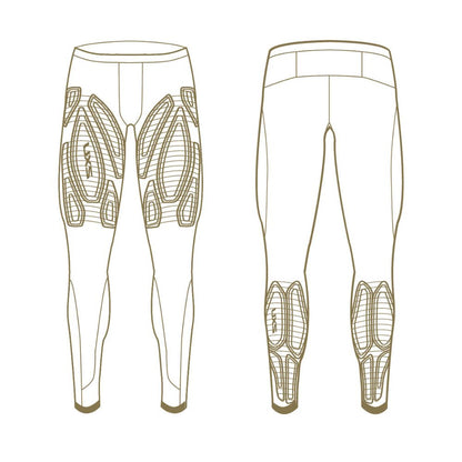 2XU Light Speed Compression Tights - Black/Gold Reflective