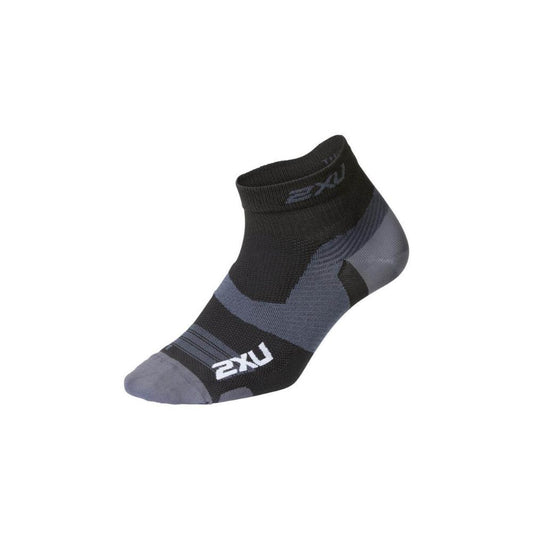 2XU Vectr Ultralight 1/4 Crew Socks AW22 - Black/Titanium