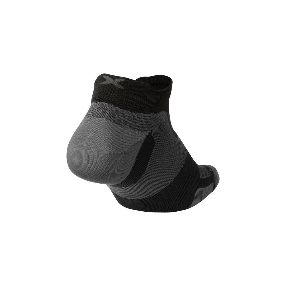 2XU Vectr Ultralight No Show Socks - Black/Titanium