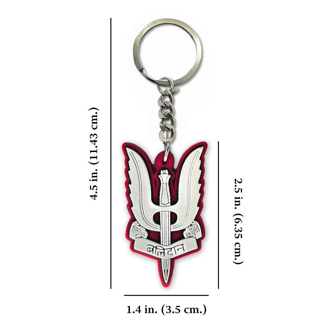 Balidaan 3D ProKeychain – Indian Army Para SF Insignia | Premium Metal Keyring by Deltatac