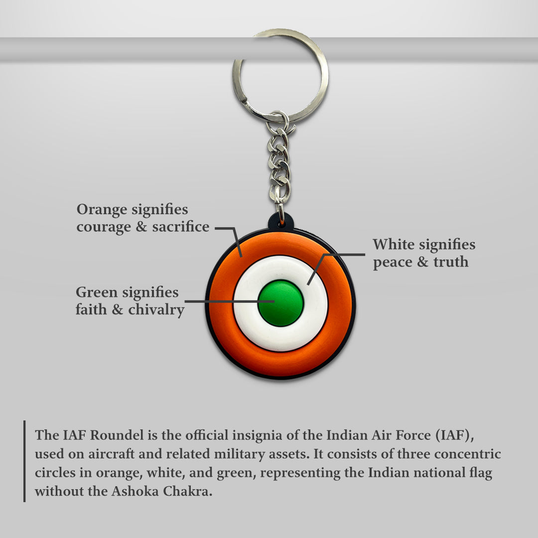 3D Indian Air Force Roundel Keychain