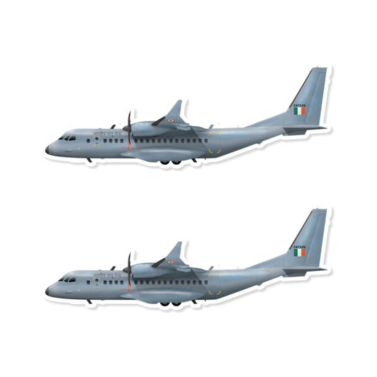 Mini Airbus C-295 IAF Sticker (Pack of 2) - Mini Military Stickers