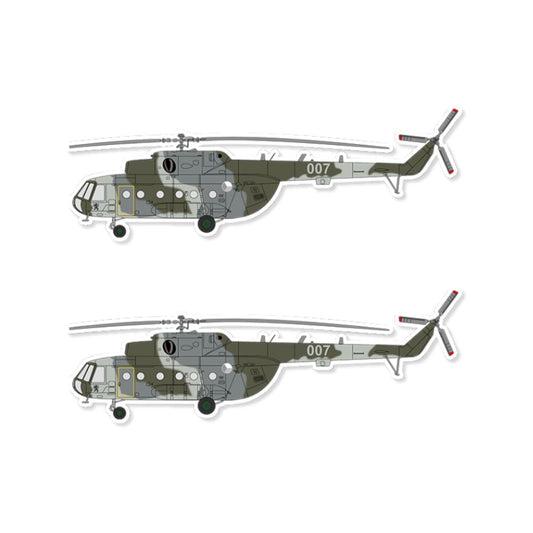 Mini MI-8 MTV-5  Rostec Sticker (Pack of 2) - Mini Military Stickers