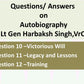 Autobiography Lt Gen Harbaksh Singh Question 10, 11 & 12 E-book